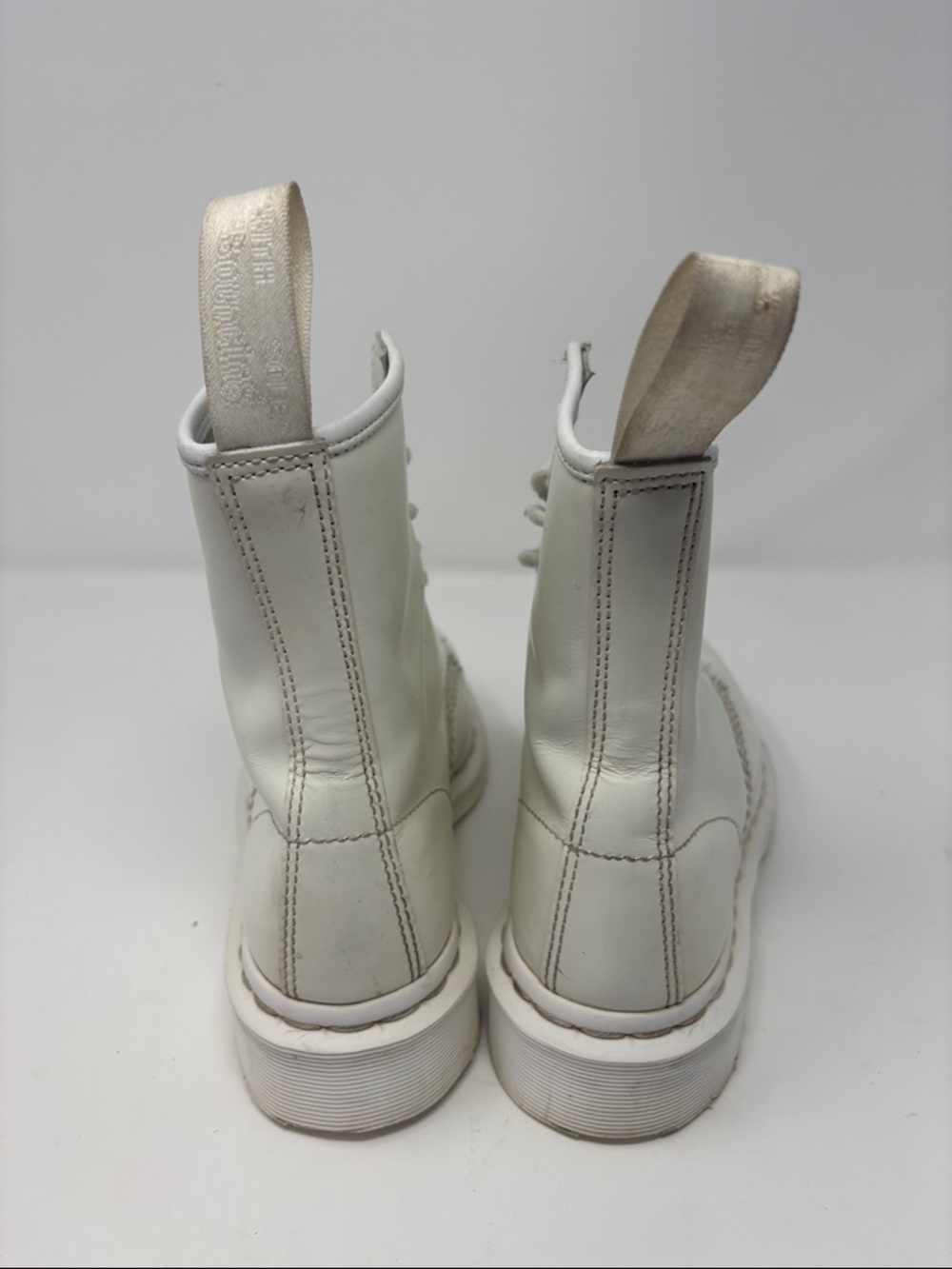Dr. Martens | White Lace-Up Platform Combat Boots 5 docs - Picture 8 of 11